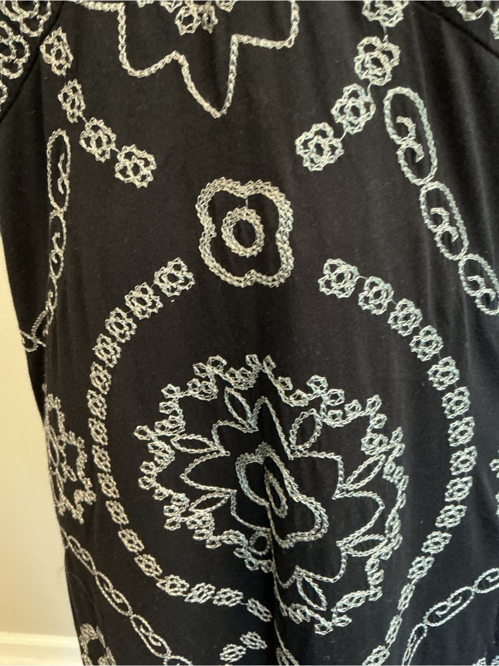 INC International Concepts Black Metallic Embroidered Maxi Dress - Picture 4 of 12